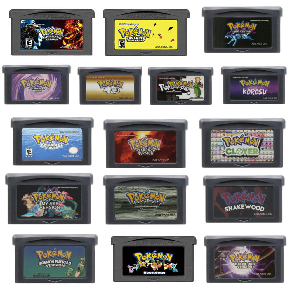Gaming Console Video - GBA Pokemon Series Game Cartridge Silver