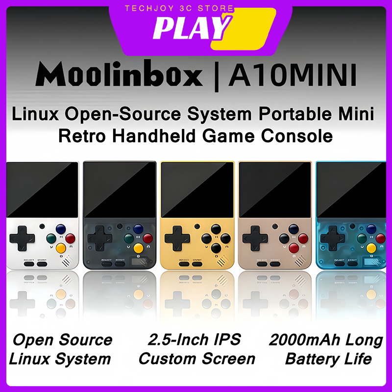 Gaming Console Handheld Retro - Moolinbox A10Mini 2.8-Inch Linux Mini Open