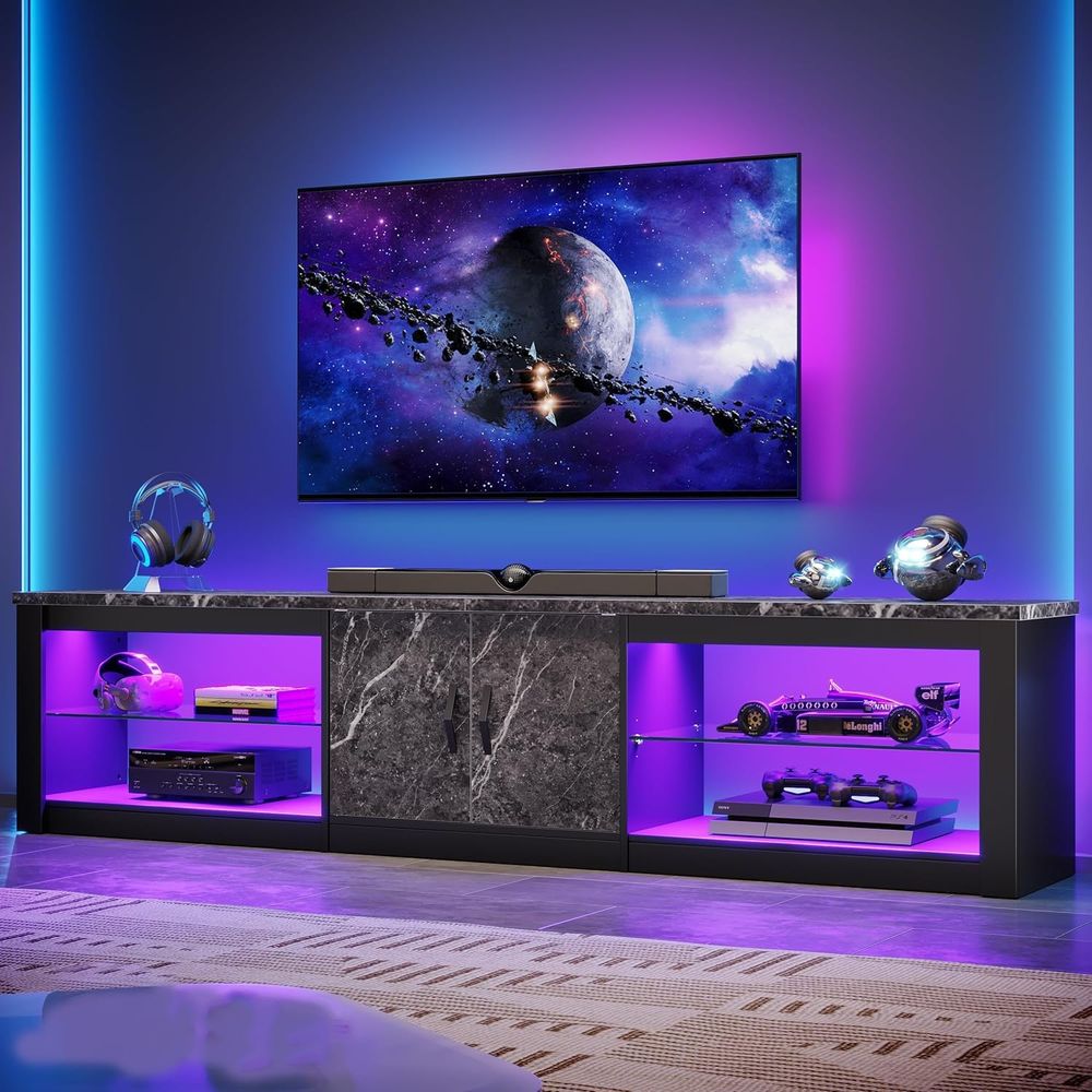 Gaming Console Cabinet - 80 Inch TV Stand or 75/85/86