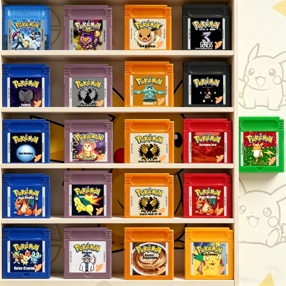 Gaming Console Video - GBC Pokemon Series Game Cartridge Black