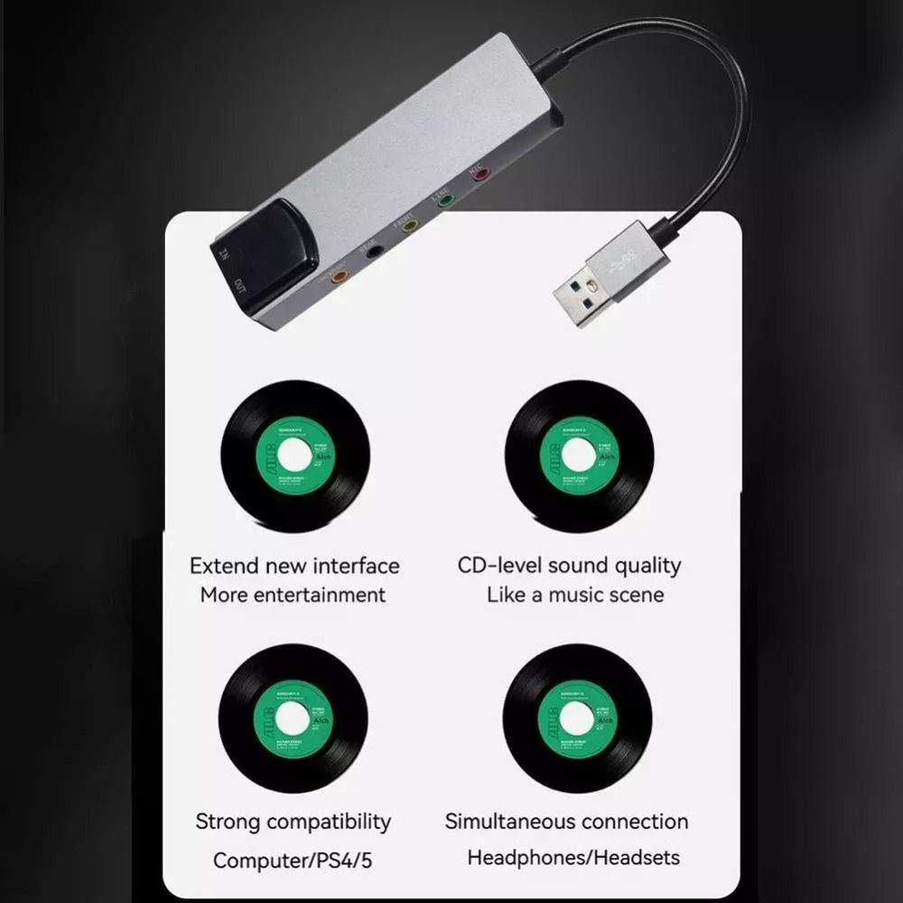 New USB Sound Card 7.1 5.1 Cha - Gaming Console For Pc ulasan dan harga