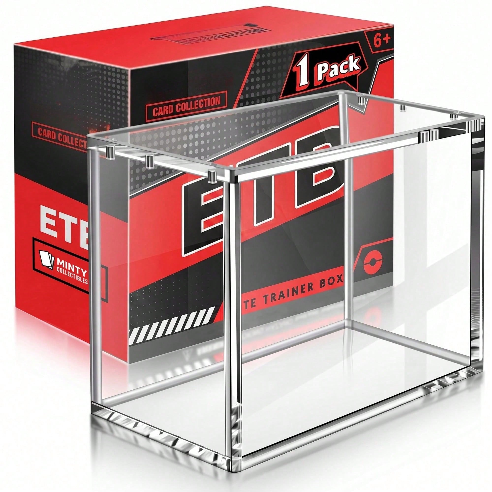 ETB Clear Magnetic Acrylic Dis - Gaming Card Holder ulasan dan harga