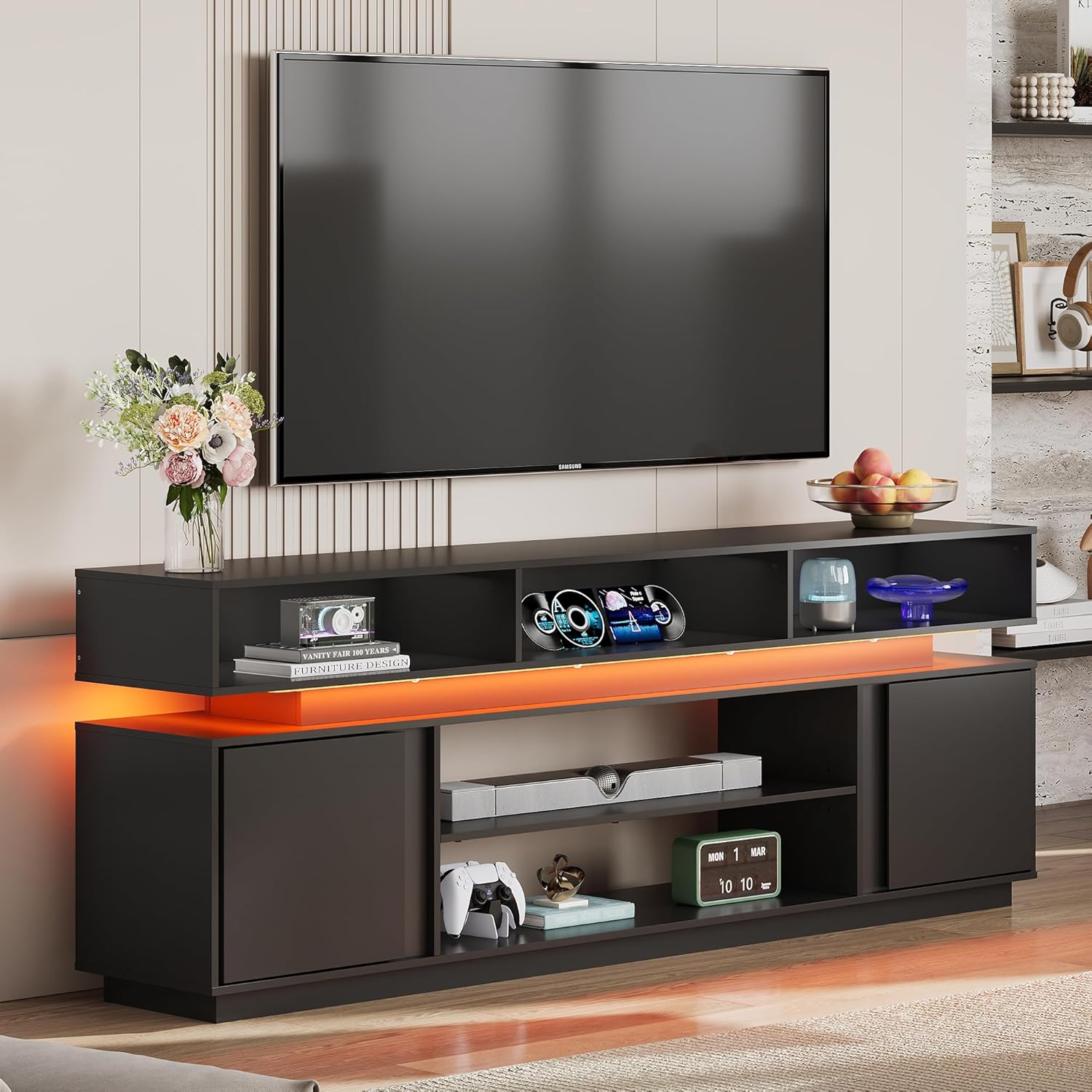 Modern TV Stand 75 Inch Entert - Gaming Console Cabinet ulasan dan harga