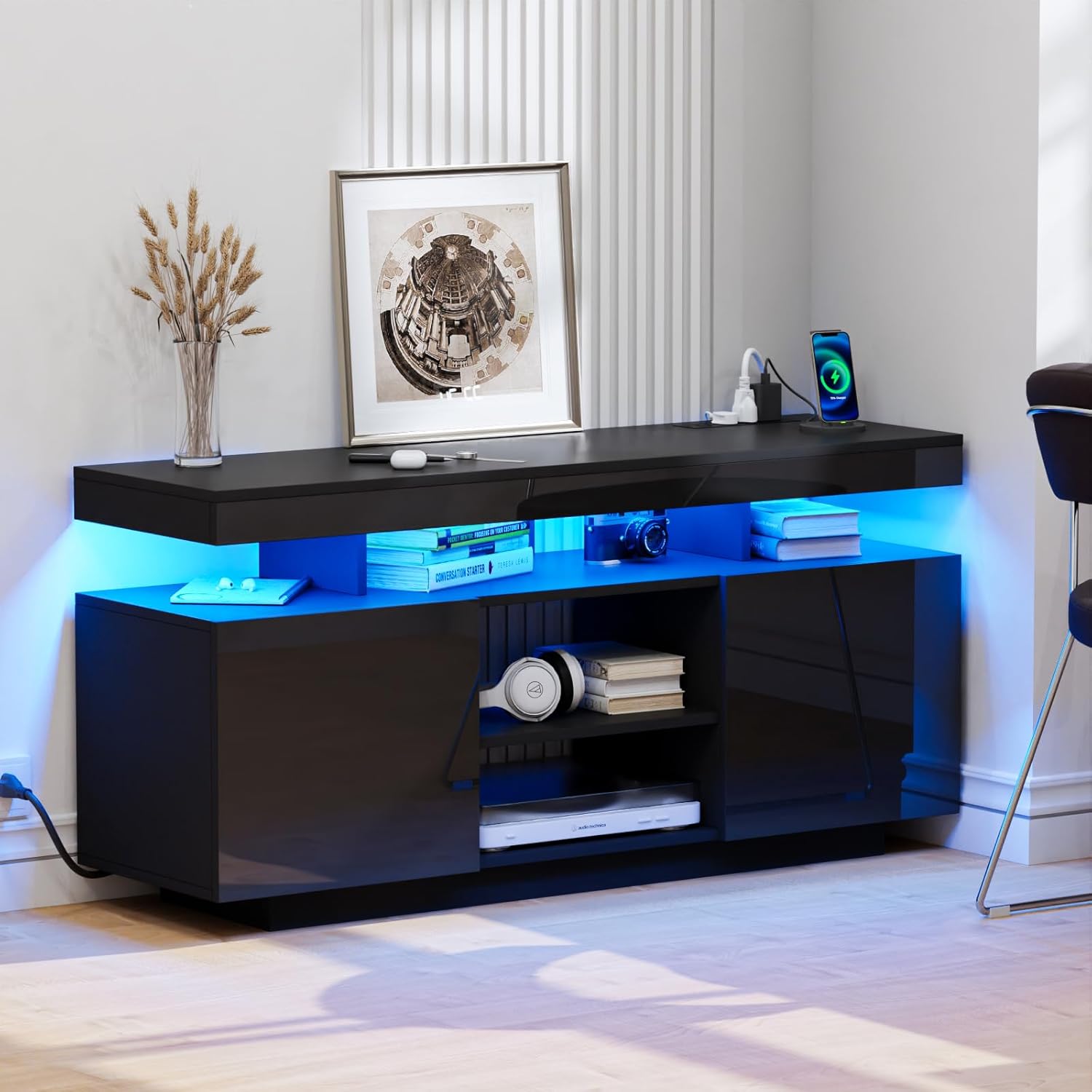 #Modern TV Stand inch with Pow - Gaming Console Cabinet ulasan dan harga
