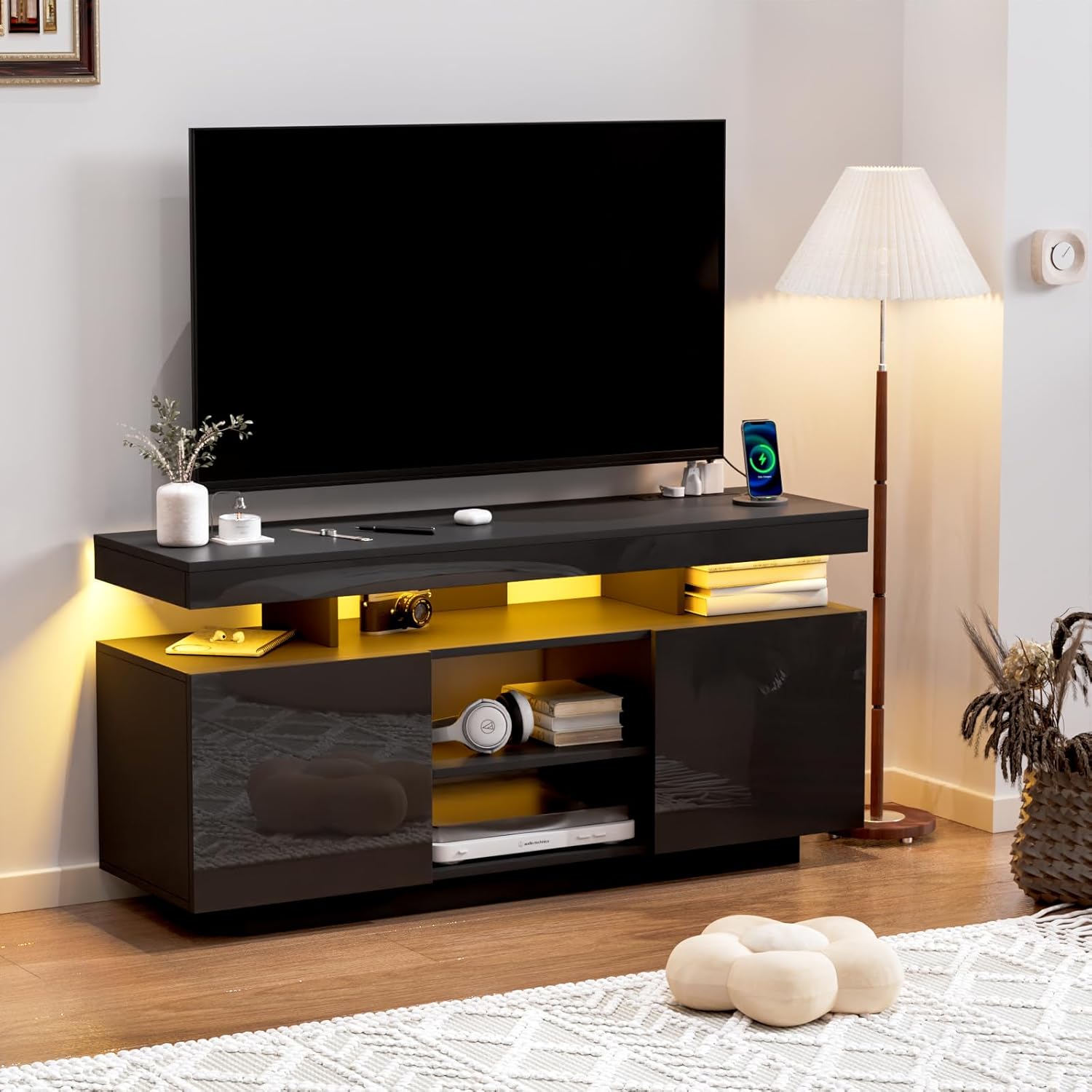 #Modern TV Stand inch with Pow - Gaming Console Cabinet ulasan dan harga
