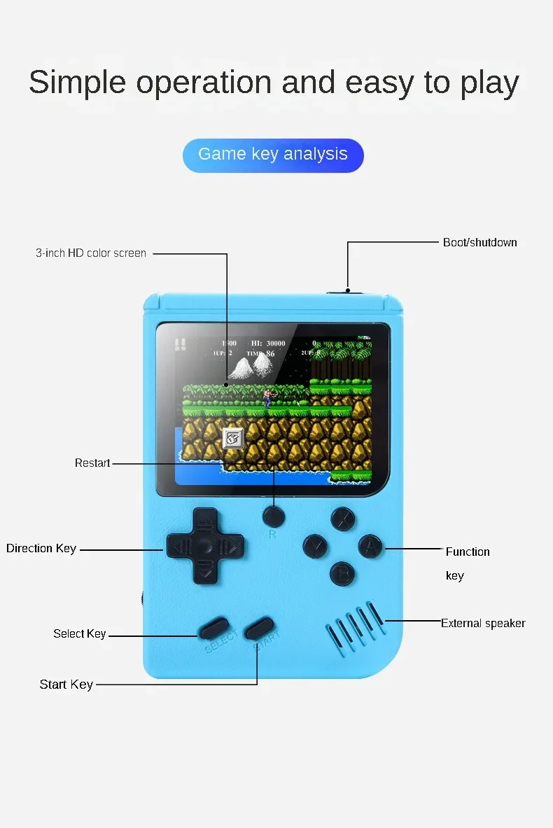 Built-in 500+ Classic Games 8- - Gaming Console Kids ulasan dan harga