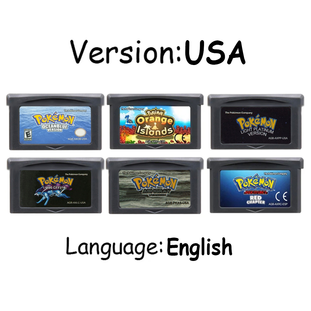 GBA Pokemon Series Game Cartri - Gaming Console Video ulasan dan harga