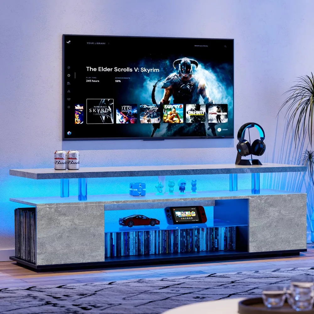 TV Stand for 70 Inch TV LED Ga - Gaming Console Cabinet ulasan dan harga