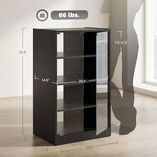 Media Cabinet, 4-Tier Stereo C - Gaming Console Cabinet ulasan dan harga