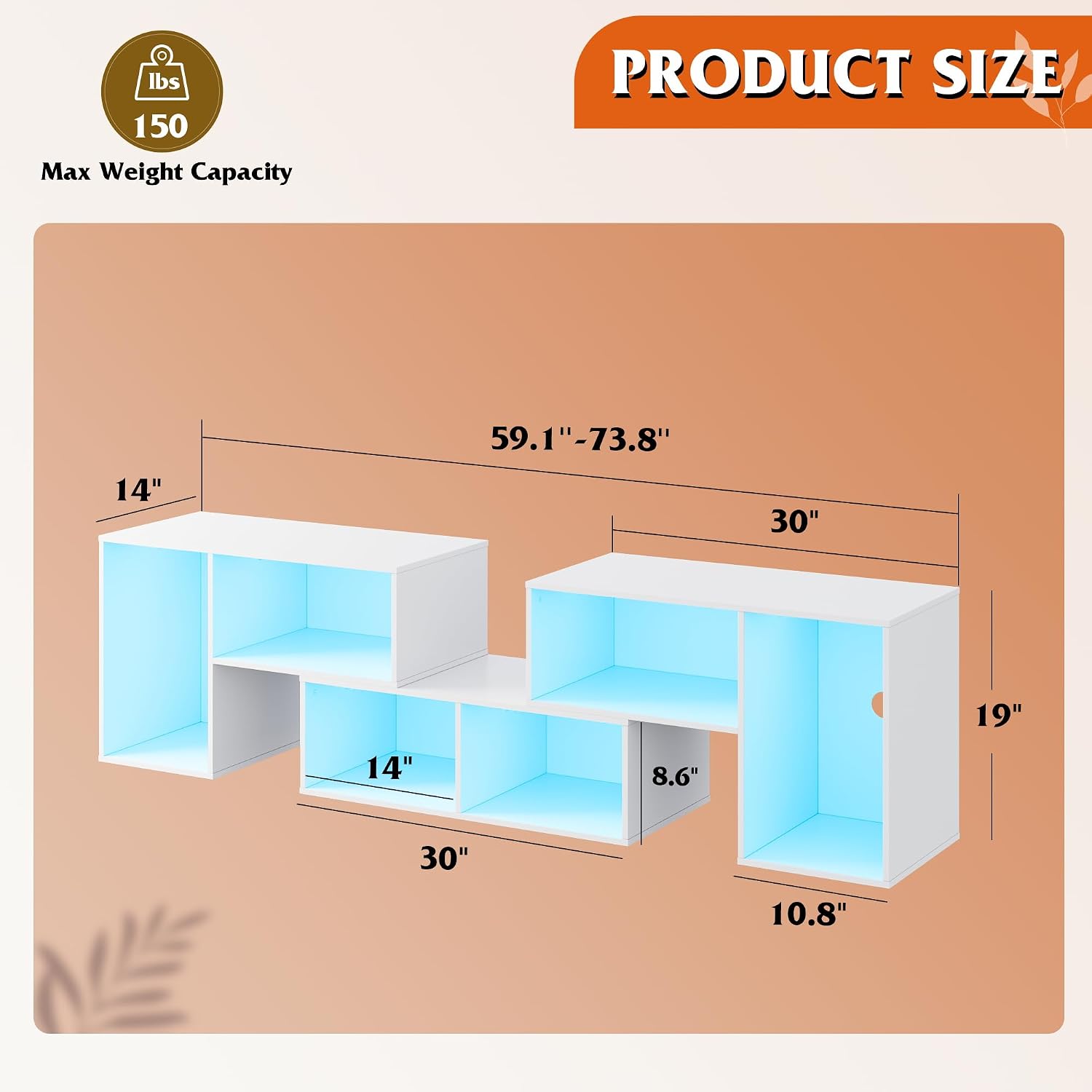 Deformable TV Stand with LED S - Gaming Console Cabinet ulasan dan harga