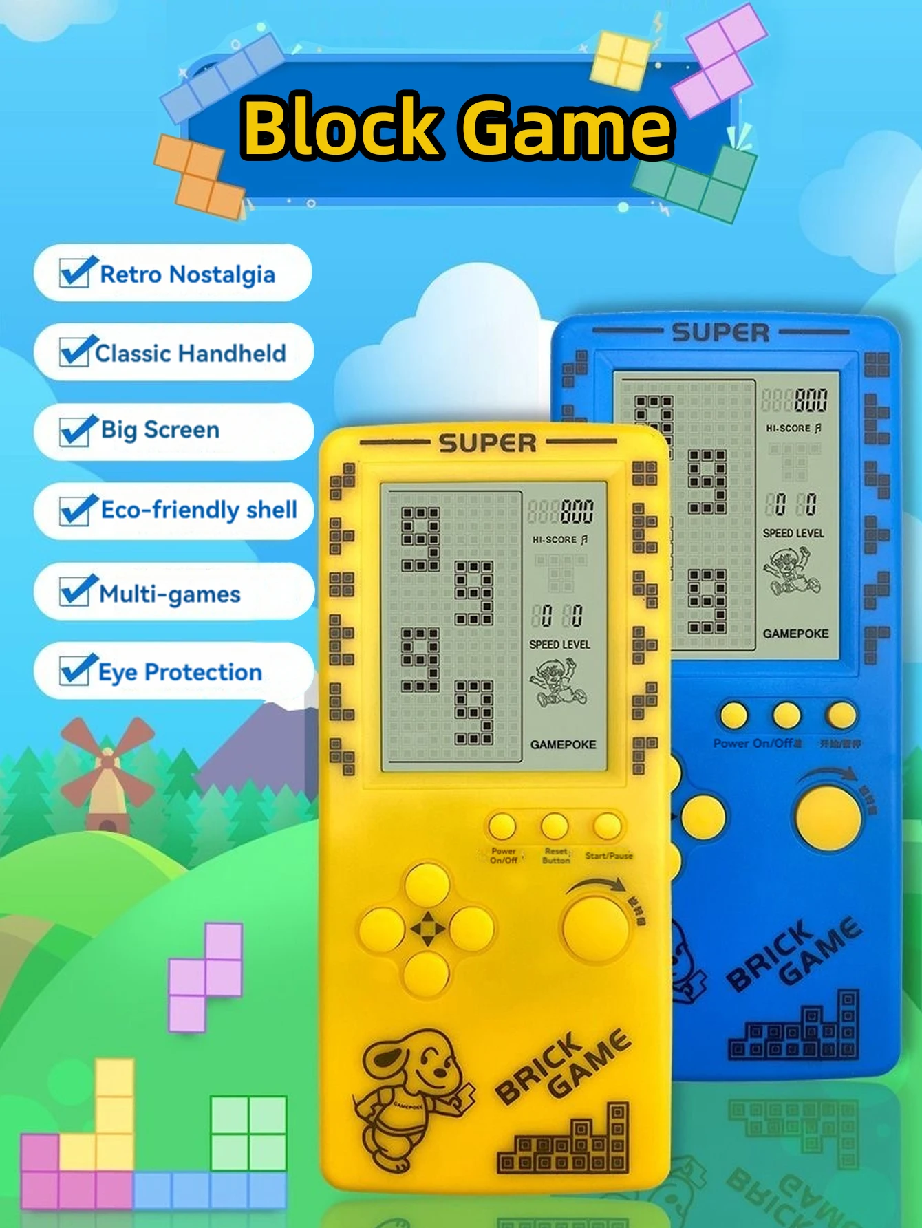 Classic Retro Handheld Game Pl - Gaming Console Kids ulasan dan harga