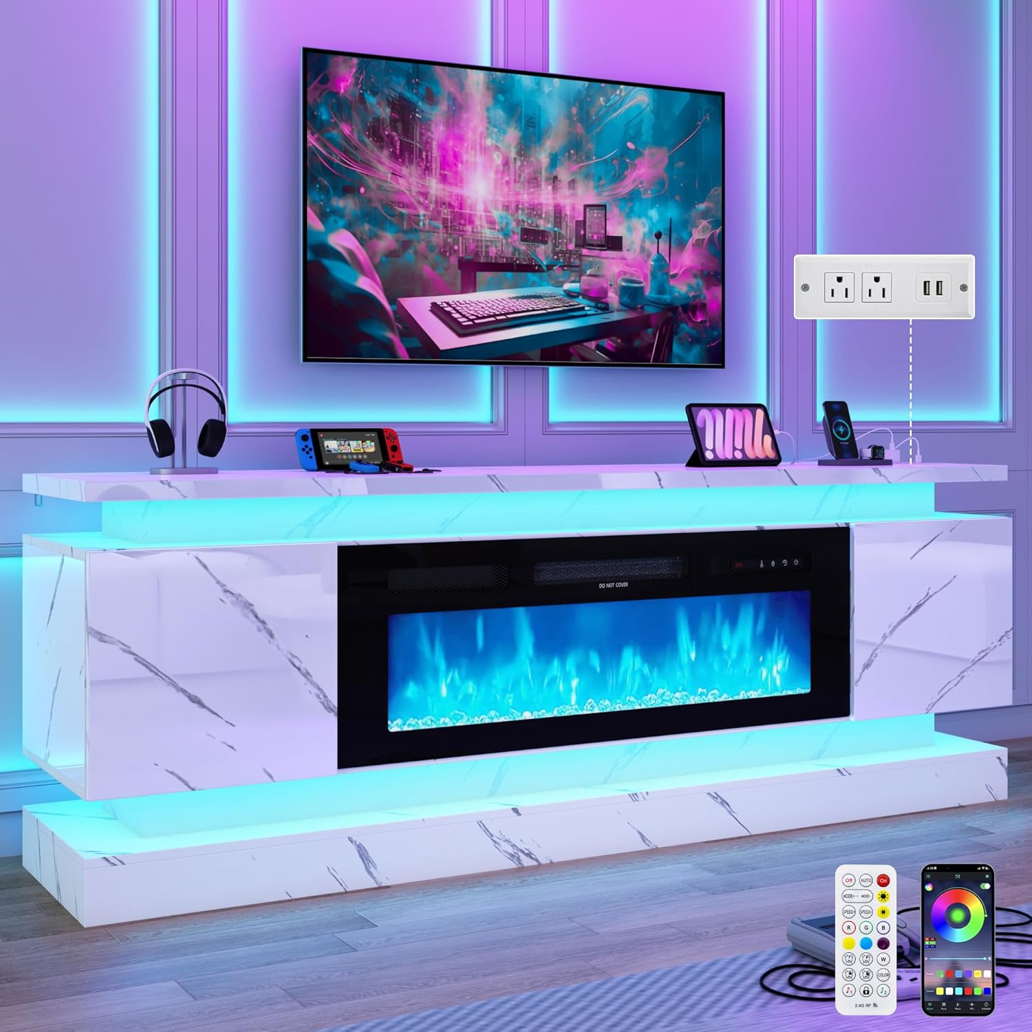 71IN LED TV Stands w/40 inch F - Gaming Console Room ulasan dan harga