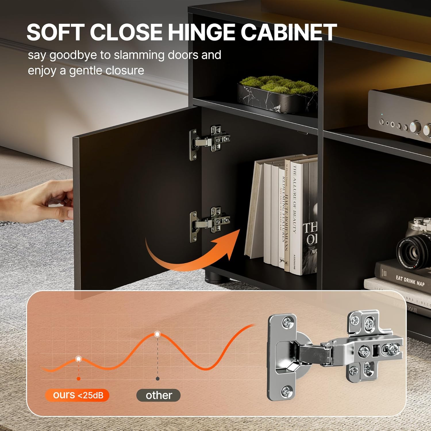 TV Stand, Entertainment Center - Gaming Console Cabinet ulasan dan harga