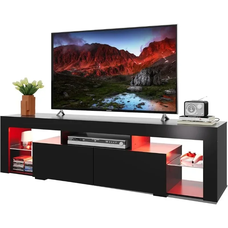 Wood TV Console With 2 Storage - Gaming Console Room ulasan dan harga