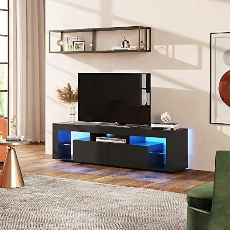 Wood TV Console With 2 Storage - Gaming Console Room ulasan dan harga