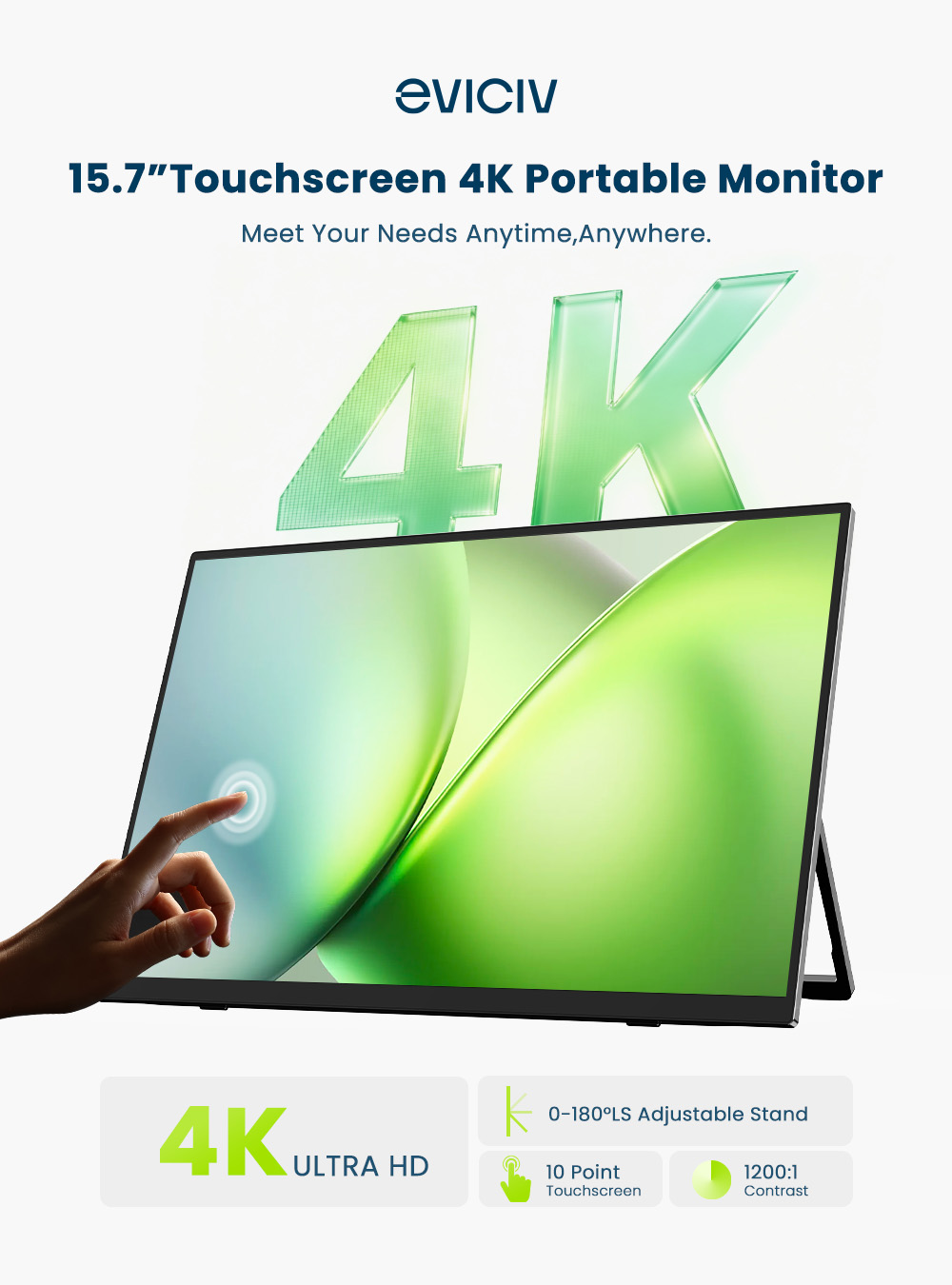 EVICIV 4K Portable Monitor 10- - Gaming Console Portable Pc ulasan dan harga