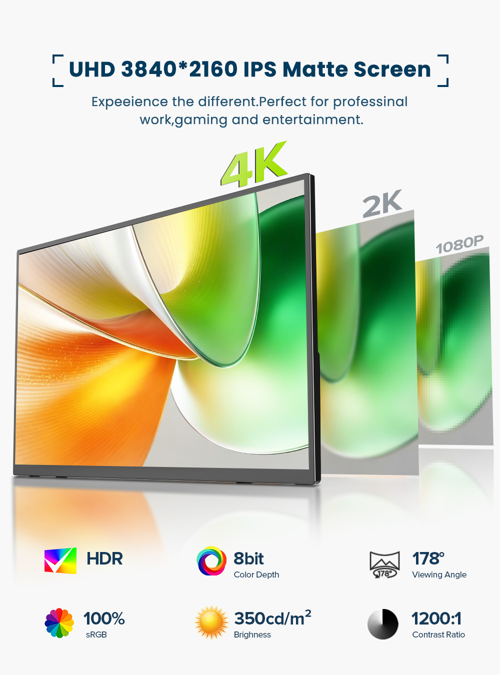 EVICIV 4K Portable Monitor 10- - Gaming Console Portable Pc ulasan dan harga